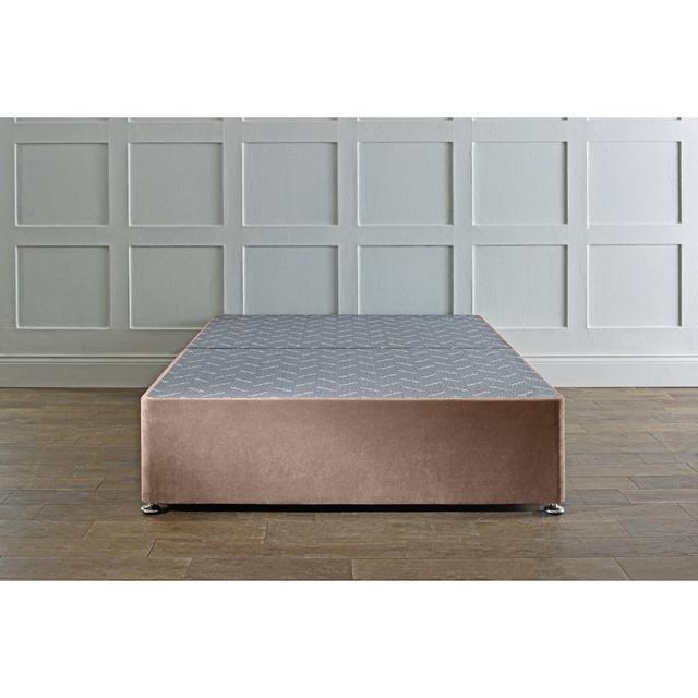 Niyah Divan Bed Base 17 Stories Size: Small Single (2'6), Colour: Mink on Productcaster.