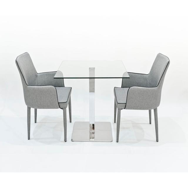 Derose 2 - Person Dining Set Metro Lane Colour (Chair): Grey on Productcaster.