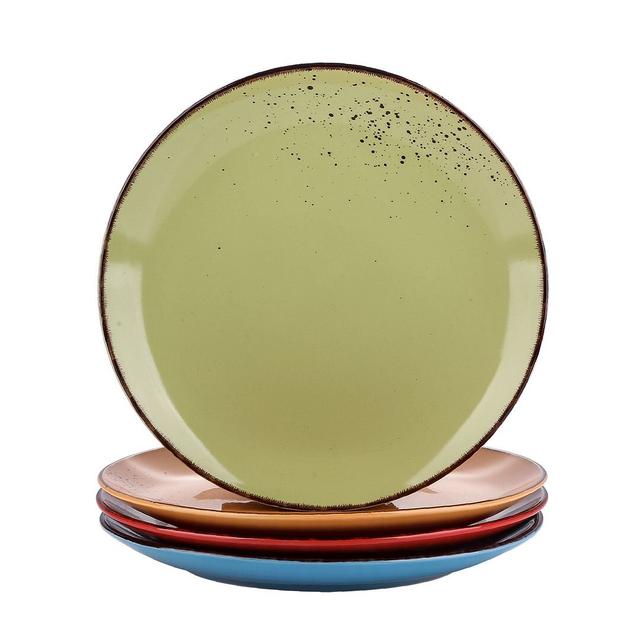 26.5cm Stoneware Dinner Plate (Set of 4) Vancasso Colour: Blue/Red/Green/Orange on Productcaster.