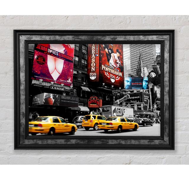 New York City Broadway Billboards - Single Picture Frame Art Prints Bright Star Size: 21cm H x 42cm W x 8cm D on Productcaster.