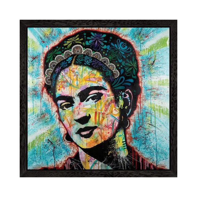 Leinwandbild Frida von Dean Russo BohoLiving Größe: 93,98 cm H x 93,98 cm B x 3,81 cm T, Rahmenauswahl: Schwarzer Rahmen on Productcaster.