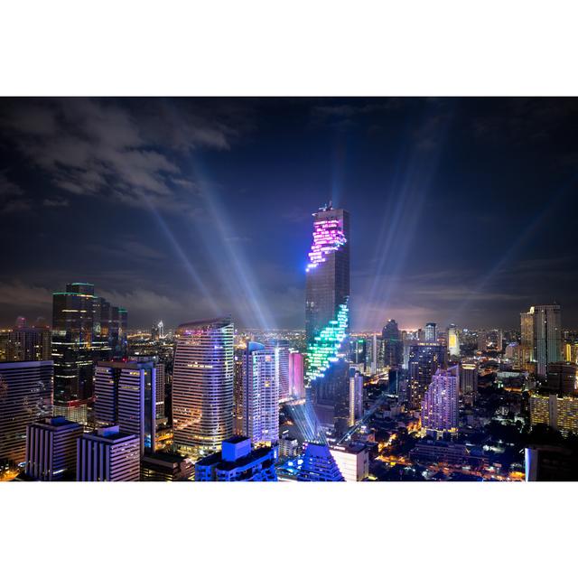 Mahanakhon Tower and Skyscraper - Wrapped Canvas Photograph 17 Stories Size: 81cm H x 122cm W on Productcaster.