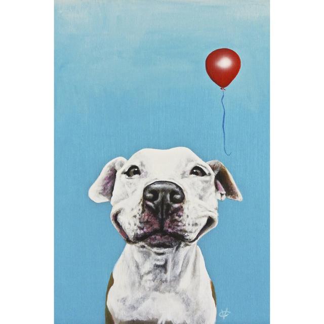 Party Dog V by Victoria Coleman - Wrapped Canvas Painting Rosalind Wheeler Size: 76cm H x 51cm W on Productcaster.