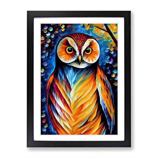 Portrait of a Barn Owl No.6 - Picture Frame Painting Alpen Home Frame Colour: Black Framed, Size: 34cm H x 25cm W x 2cm D on Productcaster.