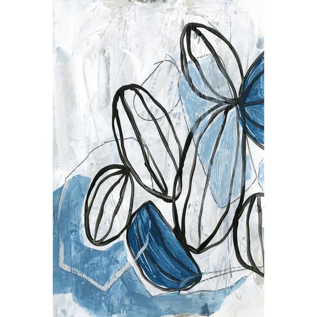 Blue Lanterns I by June Erica Vess - Wrapped Canvas Painting Marlow Home Co. Size: 46cm H x 30cm W on Productcaster.