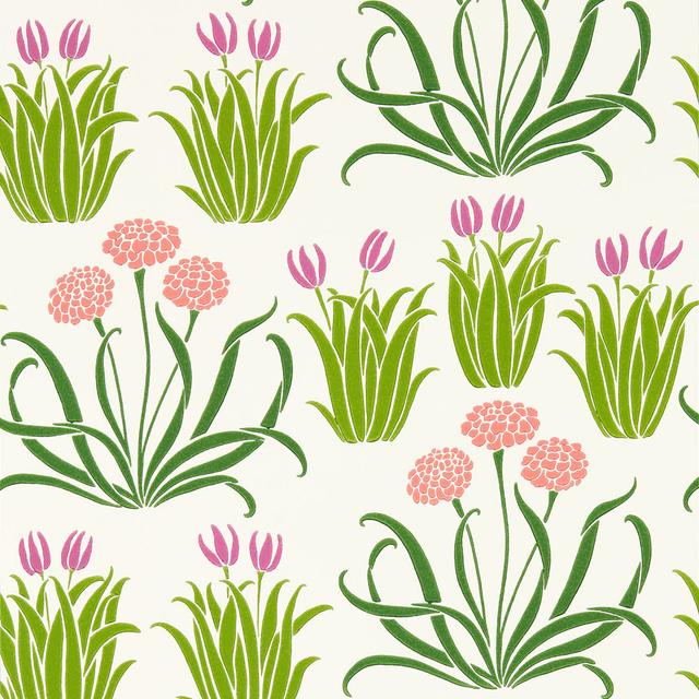 Glade 10.05m x 52cm Matte Wallpaper Roll Morris & Co Colour: Tulip Fields on Productcaster.