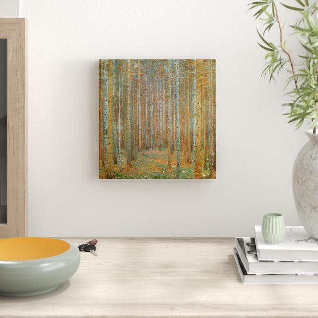 'Fir Forest I' by Gustav Klimt Painting Alpen Home Size: 40 cm H x 39 cm W x 3.8 cm D, Format: Wrapped Canvas on Productcaster.