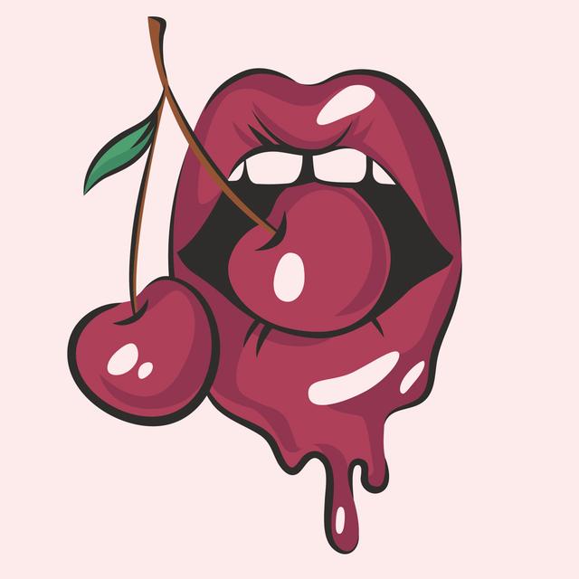 Sexy Lips With Juicy Cherry, Vector Illustration Maturi Size: 61cm H x 91cm W x 3.8cm D on Productcaster.