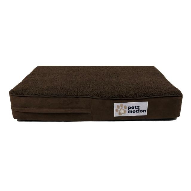 Orthopedic Polyester Pet Bed Petzmotion Size: Extra Large (15cm H x 117cm W x 71cm D), Colour: Brown on Productcaster.