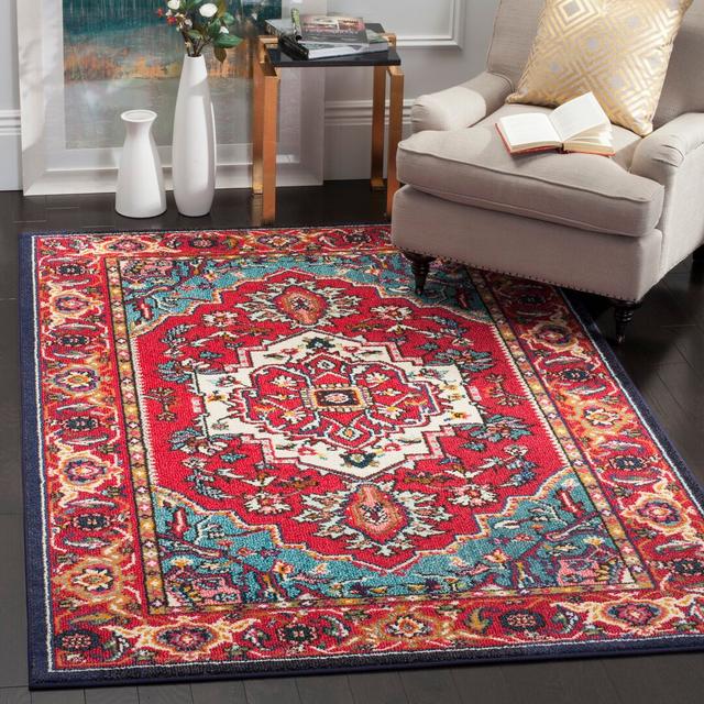 Rug in Red by Bloomsbury Market, Rug Size: Rectangle 160 x 230cm on Productcaster.