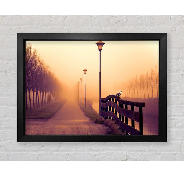 Foggy Fall Day Framed Print Ebern Designs Size: 59.7cm H x 84.1cm W x 3.4cm D on Productcaster.