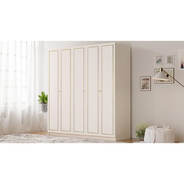 Valles 5 Door Manufactured Wood Wardrobe Mercer41 on Productcaster.