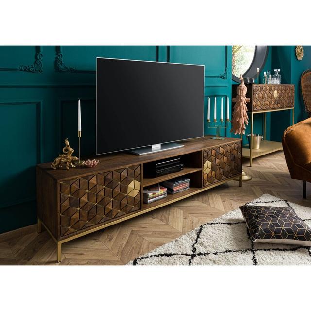 Diamond TV Stand for TVs up to 43" Massivmoebel24 Colour: Brown on Productcaster.