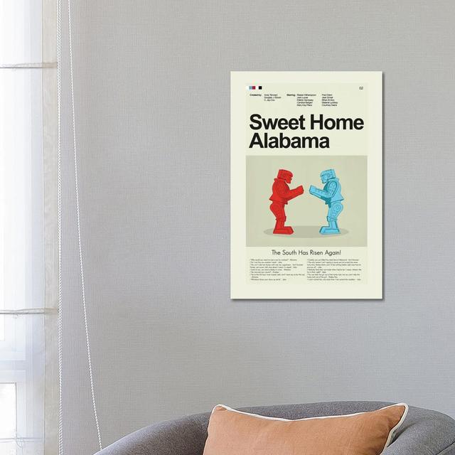 Sweet Home Alabama by Erin Hagerman - Wrapped Canvas Graphic Art Happy Larry Size: 66.04cm H x 45.72cm W x 1.905cm D on Productcaster.