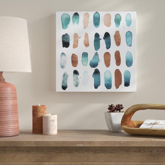 Drops of Serenity Copper - Wrapped Canvas Graphic Art Print East Urban Home Size: 91cm H x 91cm W x 4cm D on Productcaster.