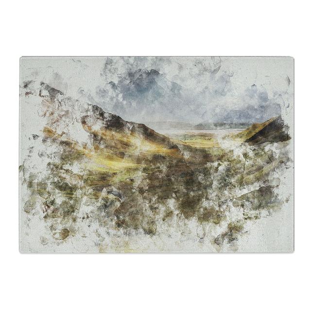 Glangesh Pass in Ireland Watercolour Chopping Board East Urban Home Size: 0.4cm H x 28.5cm W x 39cm L on Productcaster.