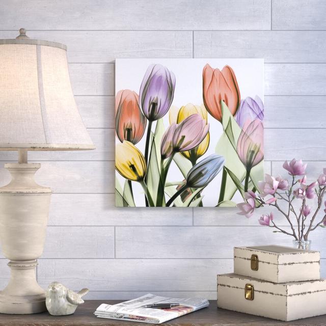 Tulipscape 2 - Wrapped Canvas Print East Urban Home Size: 61cm H x 61cm W on Productcaster.