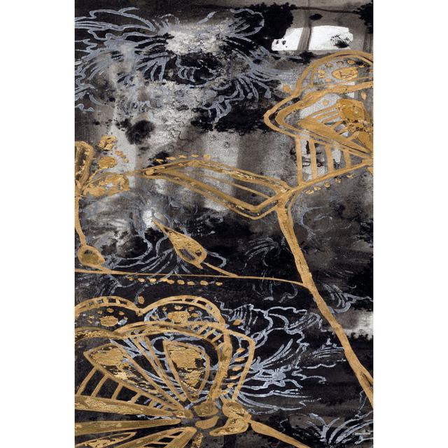 Gilded Fleur I by Jennifer Goldberger - Wrapped Canvas Graphic Art Rosalind Wheeler Size: 46cm H x 30cm W on Productcaster.