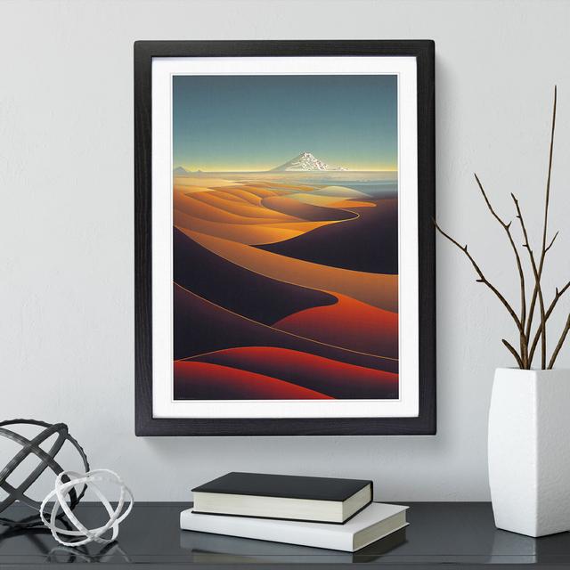 Landscape Mountains - Picture Frame Graphic Art Alpen Home Size: 34cm H x 25cm W x 2cm D, Frame Colour: Black on Productcaster.