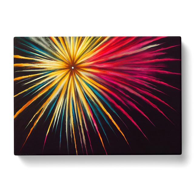 Euphoric Fireworks - Wrapped Canvas Painting Latitude Run Size: 35cm H x 50cm W x 3cm D on Productcaster.