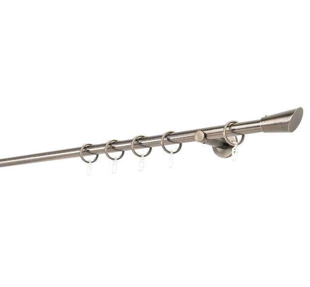 Curtain Rod mydeco Finish: Burnished, Size: 2cm H x 270cm W x 6.5cm D on Productcaster.