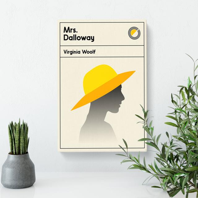 Book Cover Mrs Dalloway Virginia Wolf - Wrapped Canvas Print East Urban Home Size: 91cm H x 60cm W x 3cm D on Productcaster.