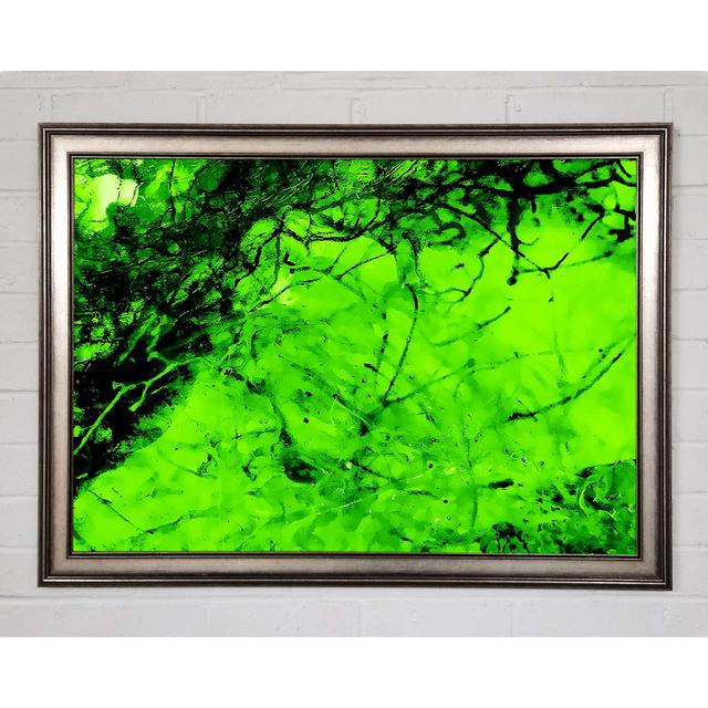 Green Branches In The Wind Framed Print Ivy Bronx Size: 42cm H x 59.7cm W x 1.5cm D, Format: Gunmetal Framed Paper on Productcaster.