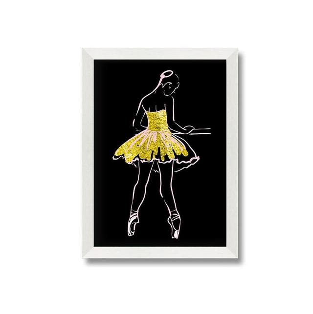 Hegins Golden Pink Ballerina 5 - Single Picture Frame Art Prints Rosdorf Park Size: 29.7cm H x 21cm W x 10cm D on Productcaster.