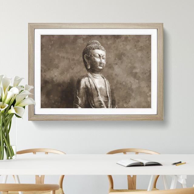 Buddha Statue Vol.3 - Picture Frame Painting East Urban Home Frame Option: Oak, Size: 48cm H x 65cm W x 2cm D on Productcaster.