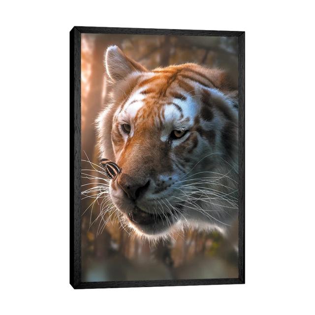 White Lion Butterfly by Zenja Gammer - Print on Canvas Bloomsbury Market Format: Black Framed, Size: 66.04cm H x 45.72cm W x 3.81cm D on Productcaster.