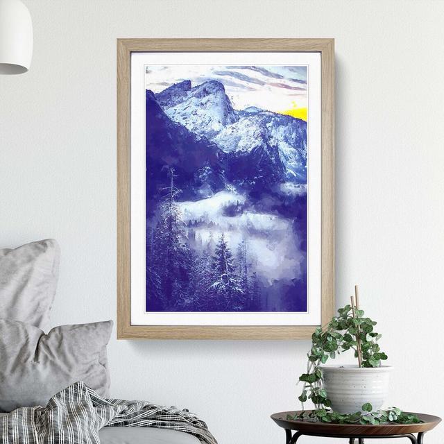 Fog in Yosemite in Abstract - Picture Frame Graphic Art Print East Urban Home Frame Option: Oak, Size: 50cm H x 35cm W x 2cm D on Productcaster.