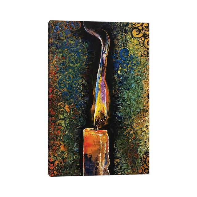 Candle Flame by Michael Creese - Wrapped Canvas Painting Marlow Home Co. Size: 30.48cm H x 20.32cm W x 1.91cm D on Productcaster.