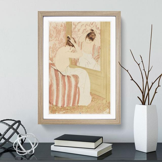 The Coiffure by Mary Cassatt - Picture Frame Graphic Art East Urban Home Size: 36cm H x 27cm W x 2cm D, Frame Option: Oak Framed on Productcaster.