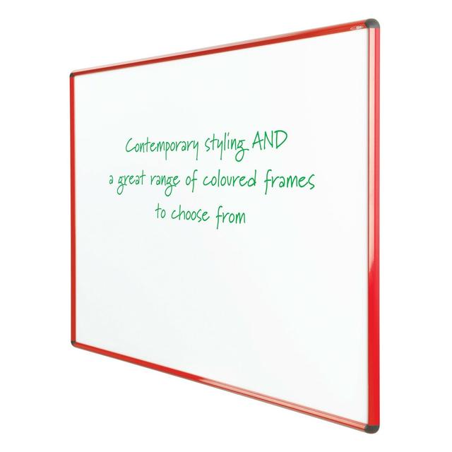 Magnetic Whiteboard Symple Stuff Colour: Red, Size: 120cm H x 240cm W on Productcaster.