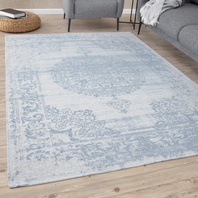 Carina Collection Washable Rugs Moroccan Design in Blue THE RUGS Rug Size: Rectangle 200 x 290cm on Productcaster.