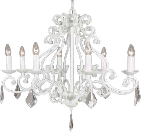 Montagnes 8-Light Candle Style Chandelier Fleur De Lis Living Finish: Brushed Silver on Productcaster.