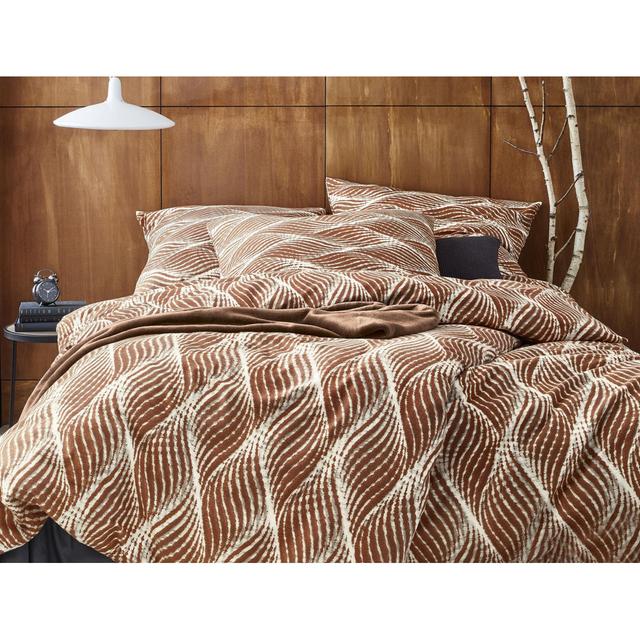 Elegant flannel bedding set alpaca 8371 Irisette Size: 155 x 200cm - 1 Pillowcase ( 80 x 80cm), Colour: Terra on Productcaster.