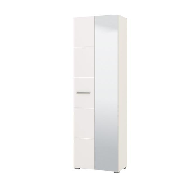 Jasdeep 2 Door Wardrobe Ebern Designs Finish: White/White High Gloss on Productcaster.