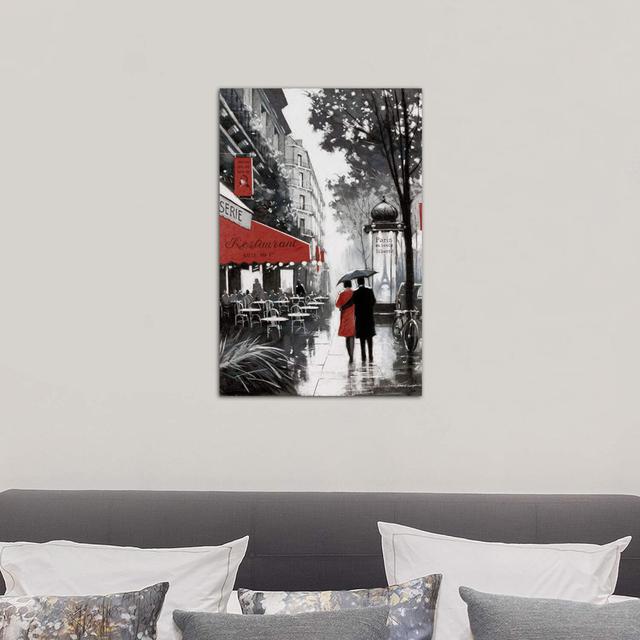 Rainy Paris II by A. Orme - Wrapped Canvas Print George Oliver Size: 66.04cm H x 45.72cm W x 3.81cm D on Productcaster.