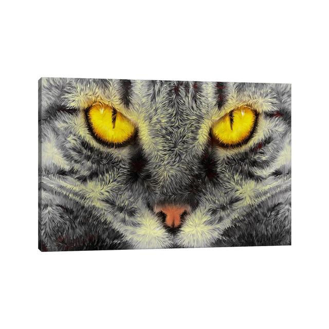 Gato Loco by Diego Tirigall - Wrapped Canvas Print ClassicLiving Size: 30.48cm H x 45.72cm W x 1.91cm D on Productcaster.