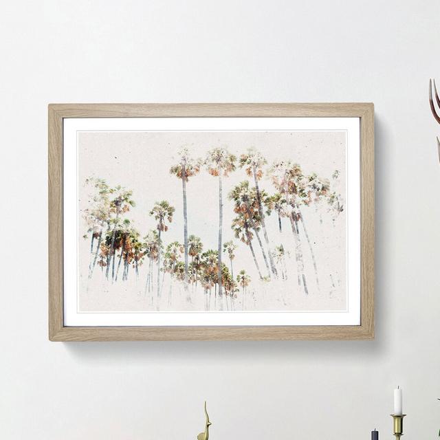 Palm Trees in Sri Lanka - Picture Frame Painting Print East Urban Home Frame Option: Oak Framed, Size: 33cm H x 45cm W x 2cm D on Productcaster.