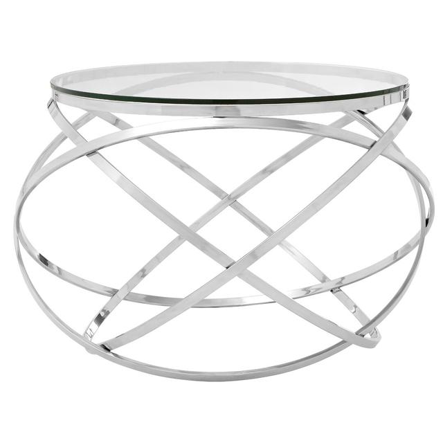 Fultz Side Table Canora Grey Colour (Table Top): Clear, Colour (Table Base): Silver on Productcaster.