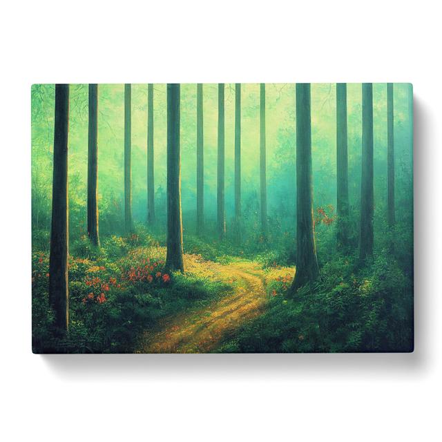 Summer Forest Path Vol.3 - Wrapped Canvas Graphic Art Alpen Home Size: 40cm H x 60cm W x 3cm D on Productcaster.