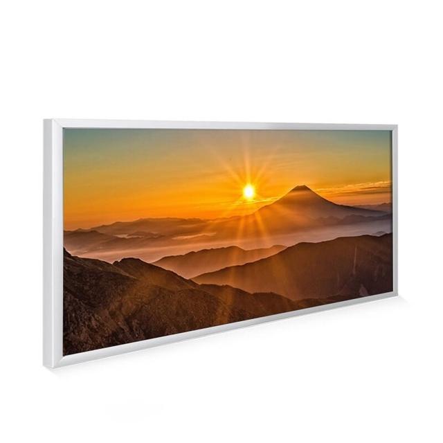 Mountain Sunset Horizontal Flat Panel Radiator Mirrorstone Radiator Colour: Silver on Productcaster.