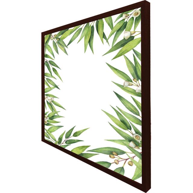 Piovarciova Leaves Border - Print ClassicLiving Size: 31cm H x 31cm W x 4cm D, Format: Brown Framed on Productcaster.