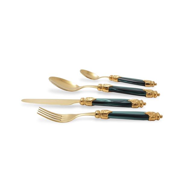 Arianna Oro 16 Pcs Cutlery Set, Blue Rivadossi Sandro Colour: Dark Green on Productcaster.