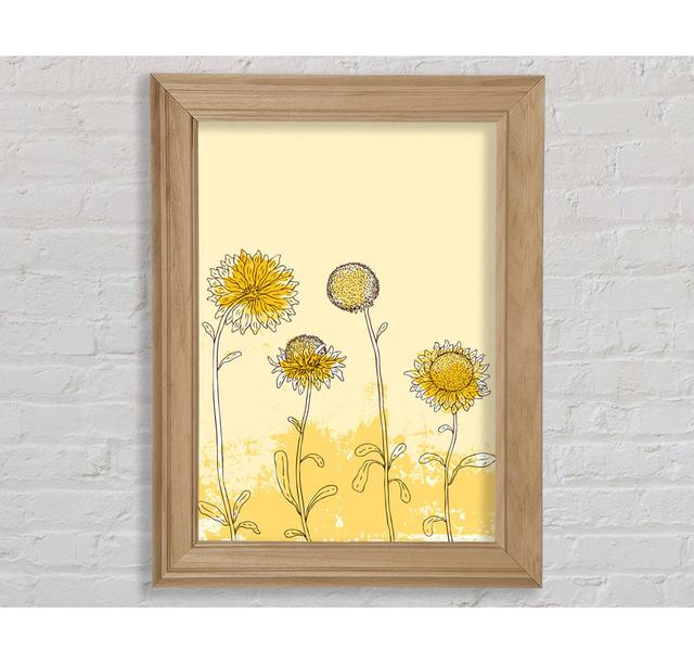 Sunflower Meadow - Single Picture Frame Art Prints Bright Star Size: 141.4cm H x 100cm W x 8cm D on Productcaster.