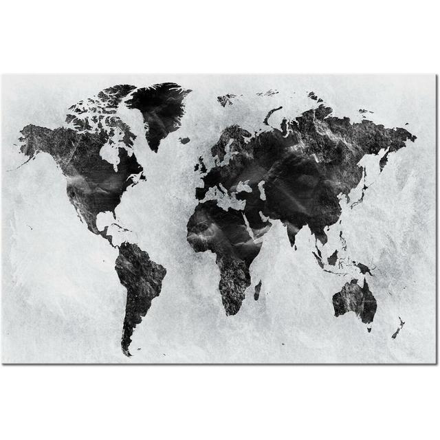 Colourless World - Graphic Art Print on Canvas East Urban Home Size: 60 cm H x 90 cm W on Productcaster.