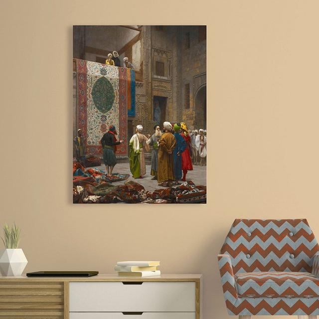 The Carpet Merchant by Jean-Leon Gerome - Unframed Painting on Canvas Astoria Grand Size: 80cm H x 60cm W x 4cm D on Productcaster.