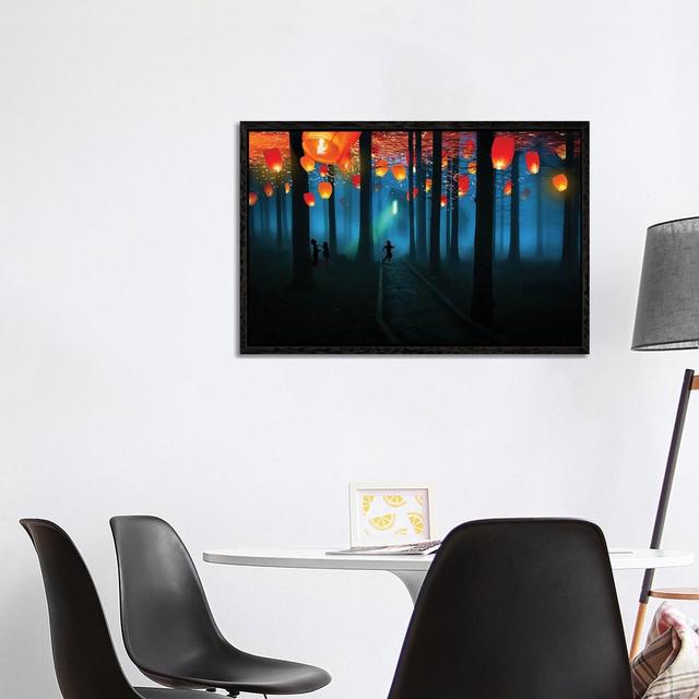 They Came at Night by David Loblaw - Graphic Art Print on Canvas Union Rustic Size: 66.04cm H x 101.6cm W x 3.81cm D, Format: Black Framed on Productcaster.